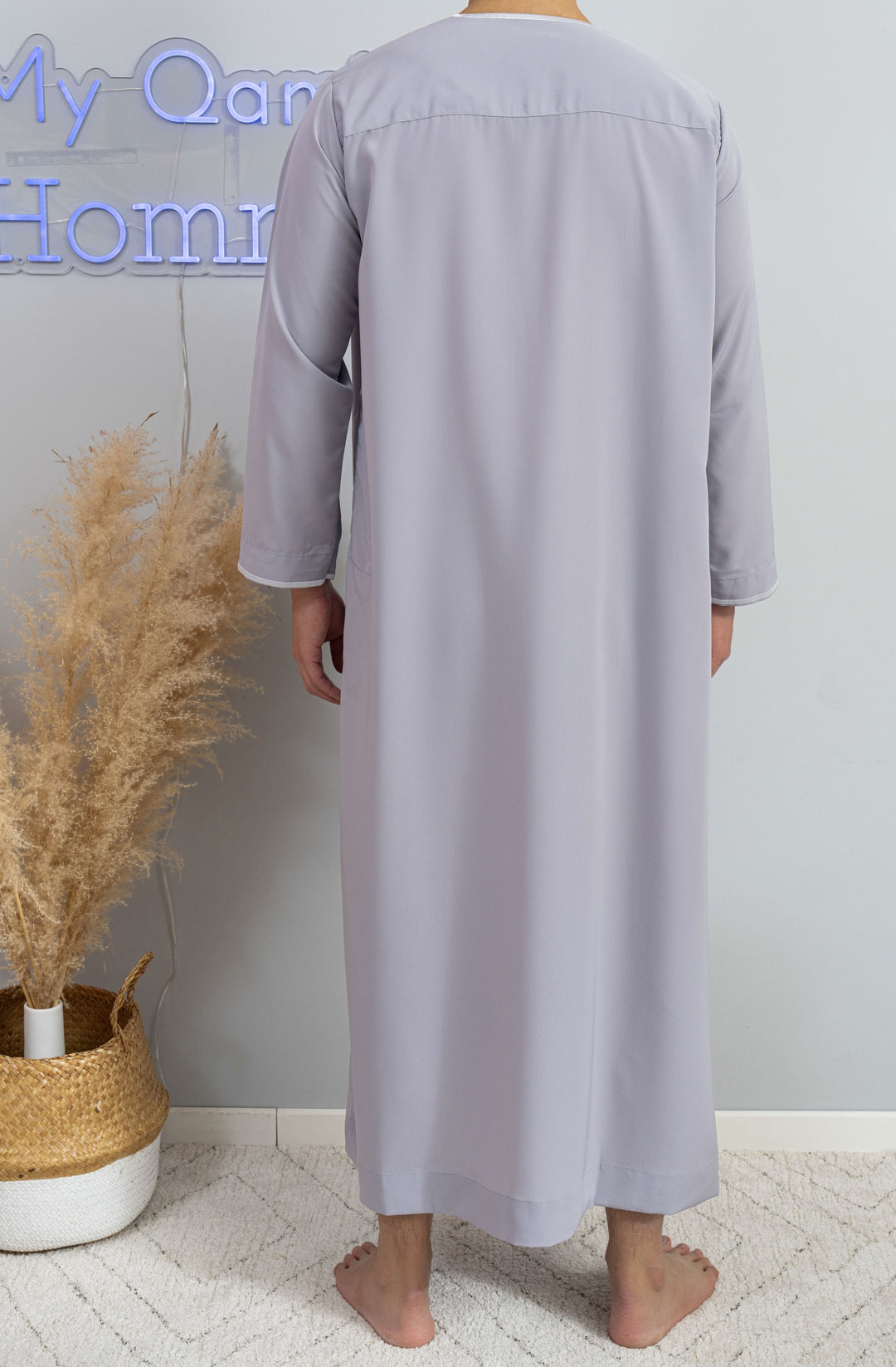 Qamis Omani gris Premium - Al Emad