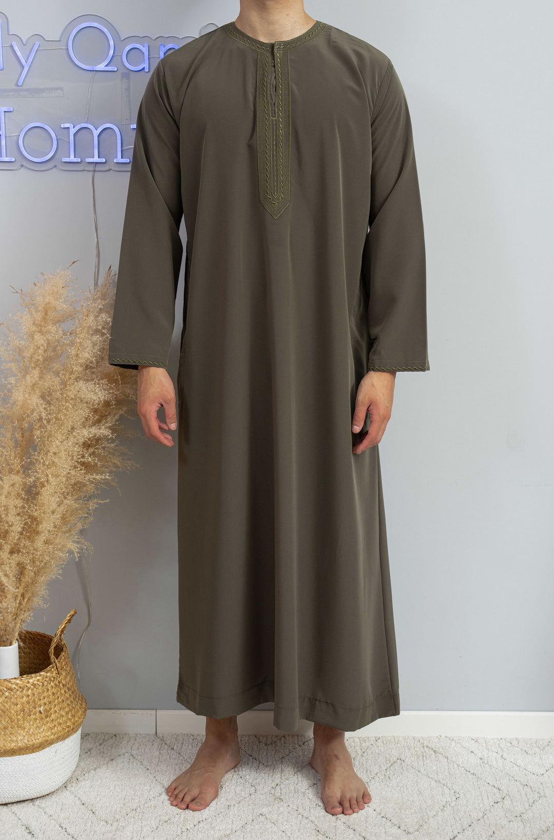 Qamis Emirati kaki Premium - Al Emad