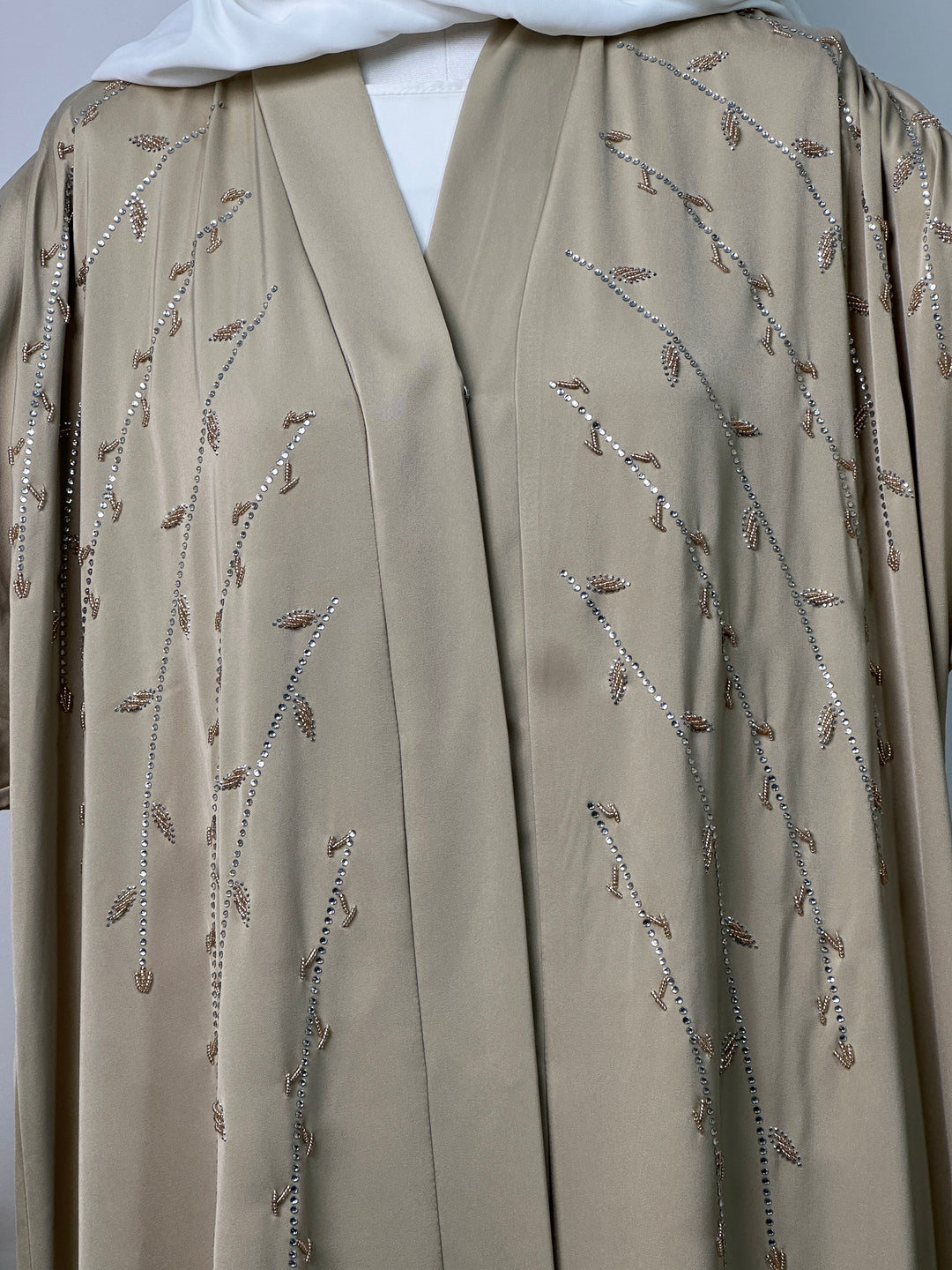 Abaya Kimono Asma - Luxury Collection - Abaya haut de gamme - Beige