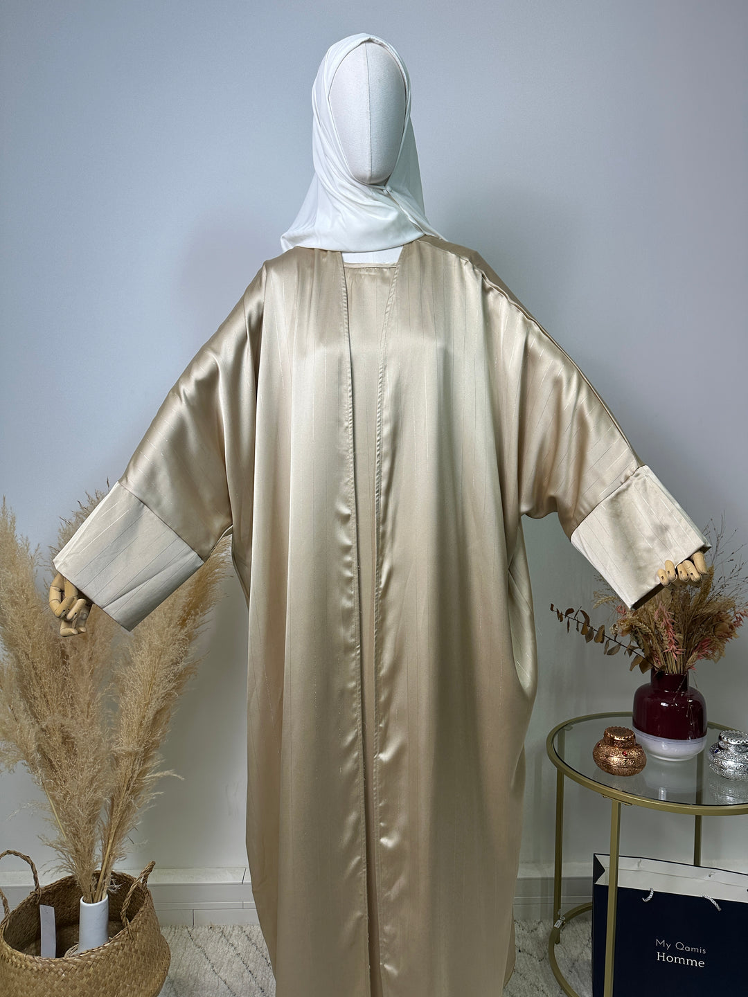 Ensemble Abaya Dina - Luxury Collection - Abaya haut de gamme - Beige