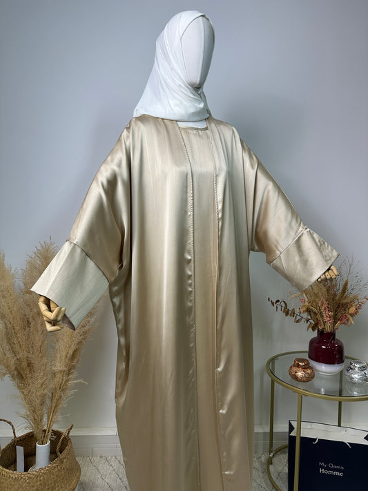 Ensemble Abaya Dina - Luxury Collection - Abaya haut de gamme - Beige
