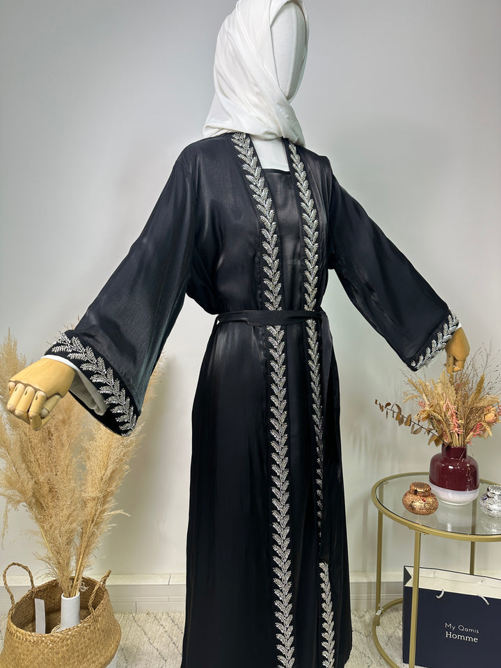 Samara Abaya-Set – Luxuskollektion – High-End-Abaya – Schwarz