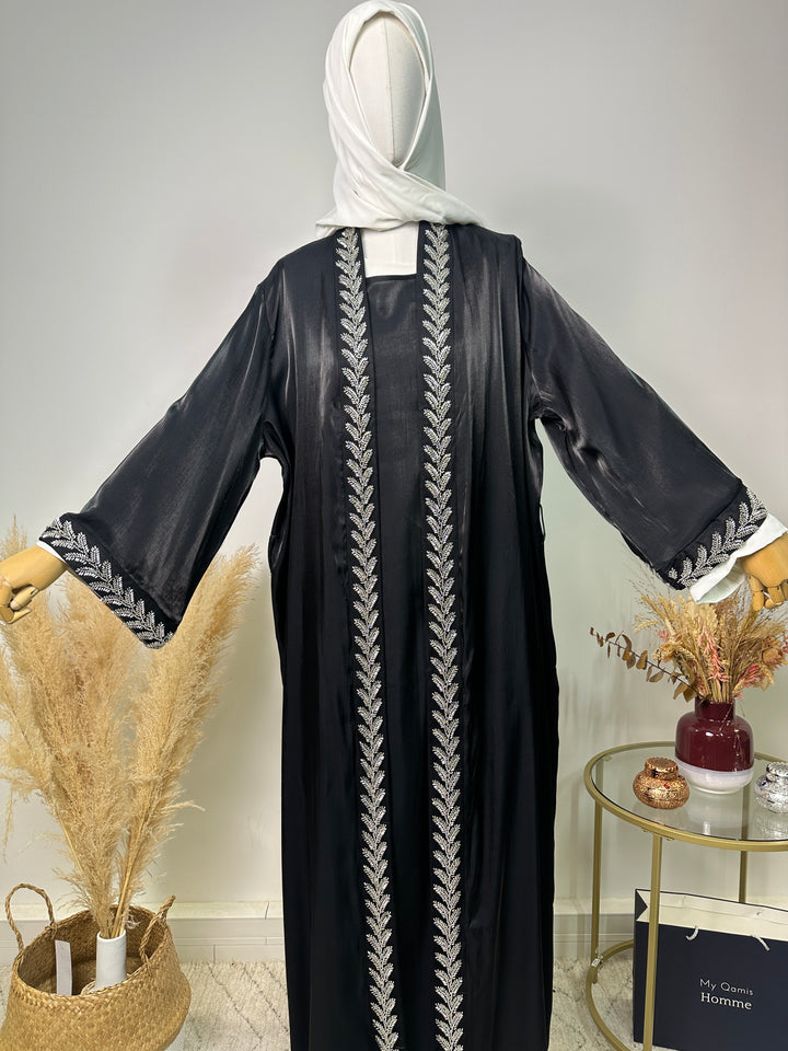 Ensemble Abaya Samara - Luxury Collection - Abaya haut de gamme - Noir