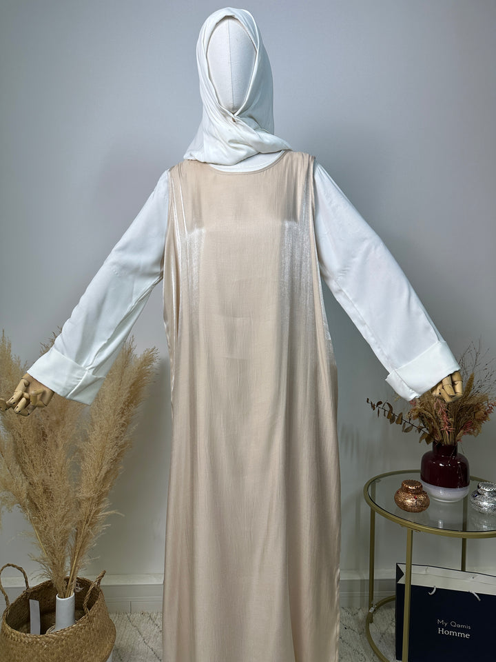 Ensemble Abaya Samara - Luxury Collection - Abaya haut de gamme - Beige