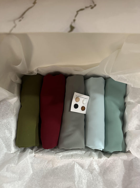 Box hijab en Soie de Médine - Dubai + 4 aimants - My Qamis Homme