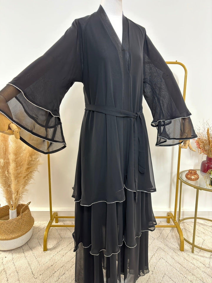 Ensemble Abaya Amira avec Hijab - Noir - Made in UAE - My Qamis Homme