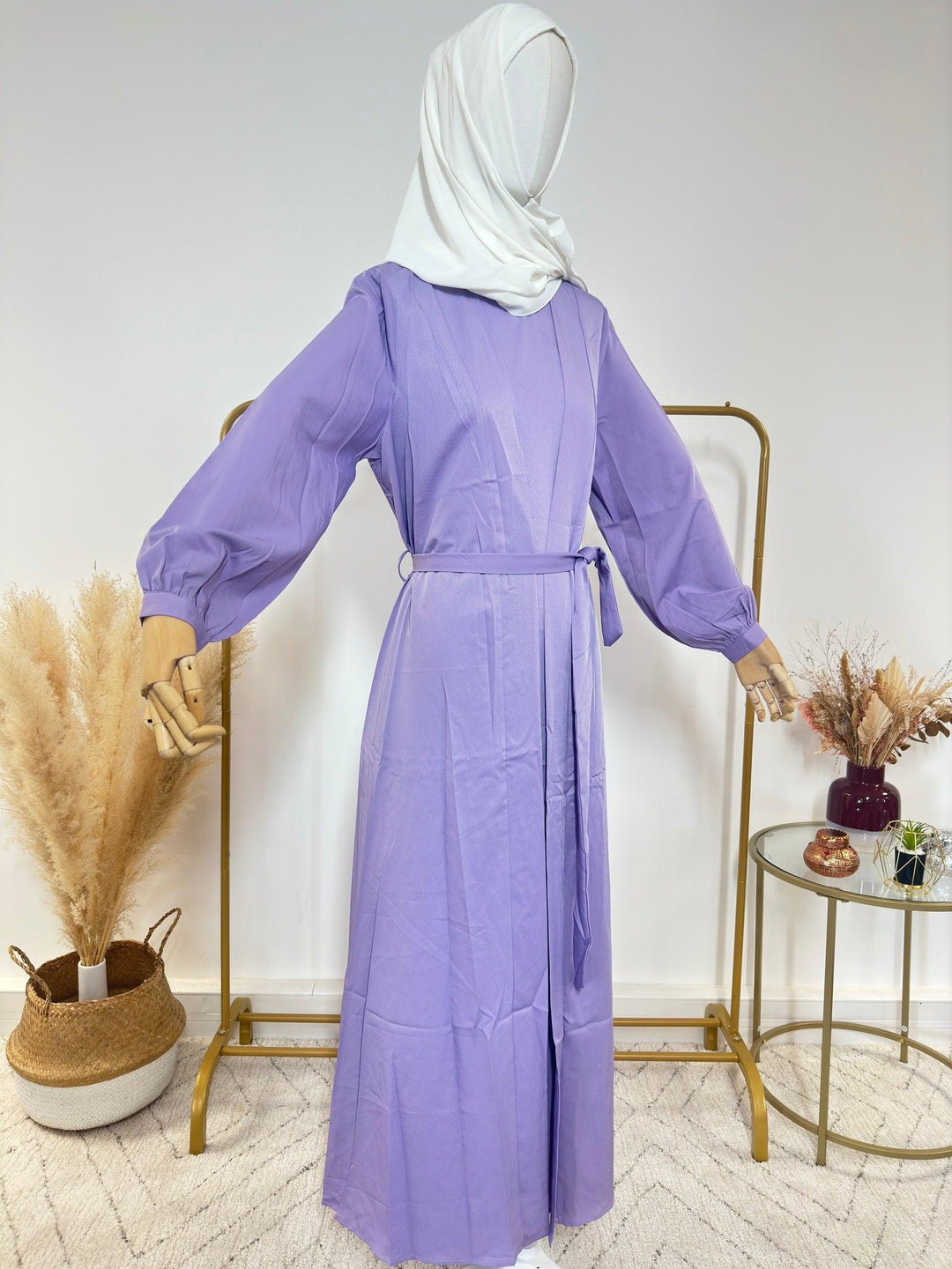 Ensemble Abaya Kimono 2 pièces - Widad - Lilas - My Qamis Homme