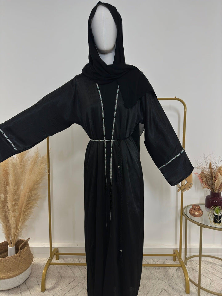 Ensemble Abaya Samar avec Hijab - Noir - Made in UAE - My Qamis Homme