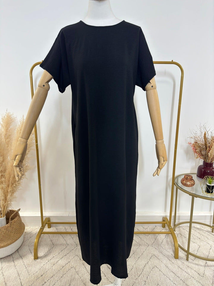 Ensemble Abaya Samar avec Hijab - Noir - Made in UAE - My Qamis Homme