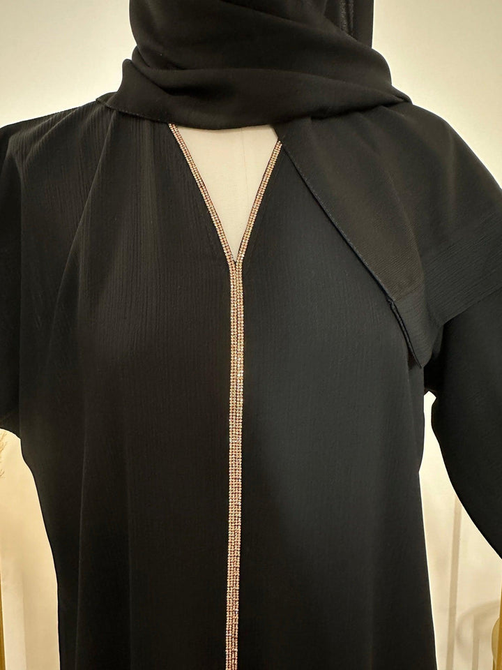 Ensemble Abaya Yasmin avec Hijab - Noir - Made in UAE - My Qamis Homme