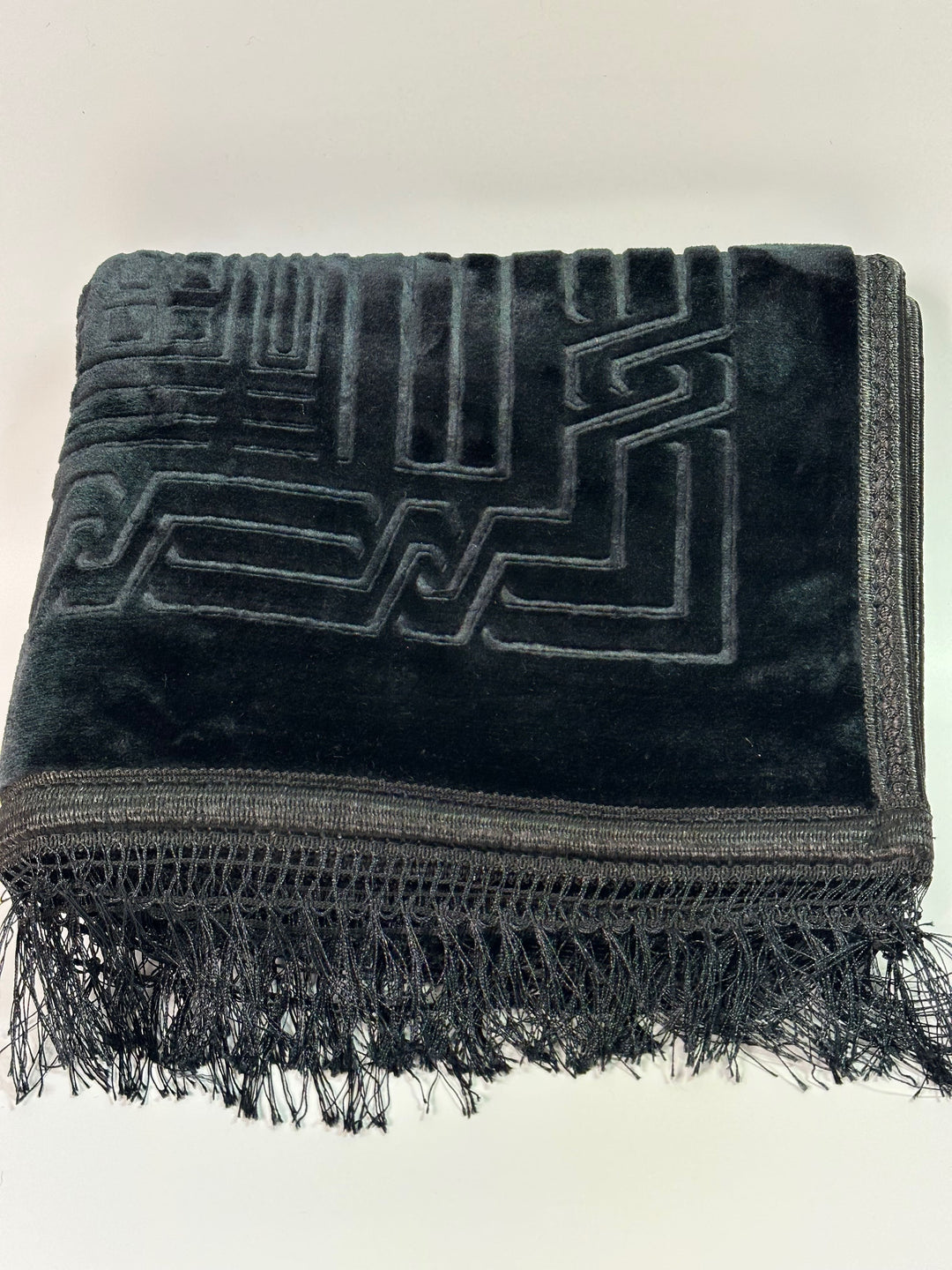 tapis de prière en noir doux et épais