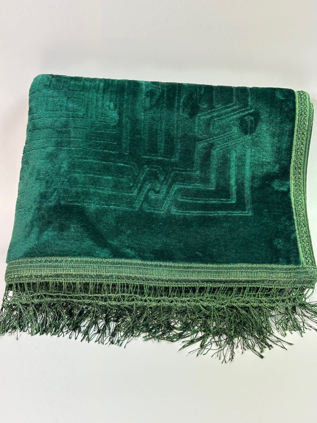 tapis de prière en vert doux et épais