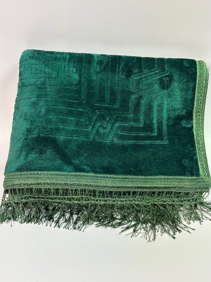 tapis de prière en vert doux et épais