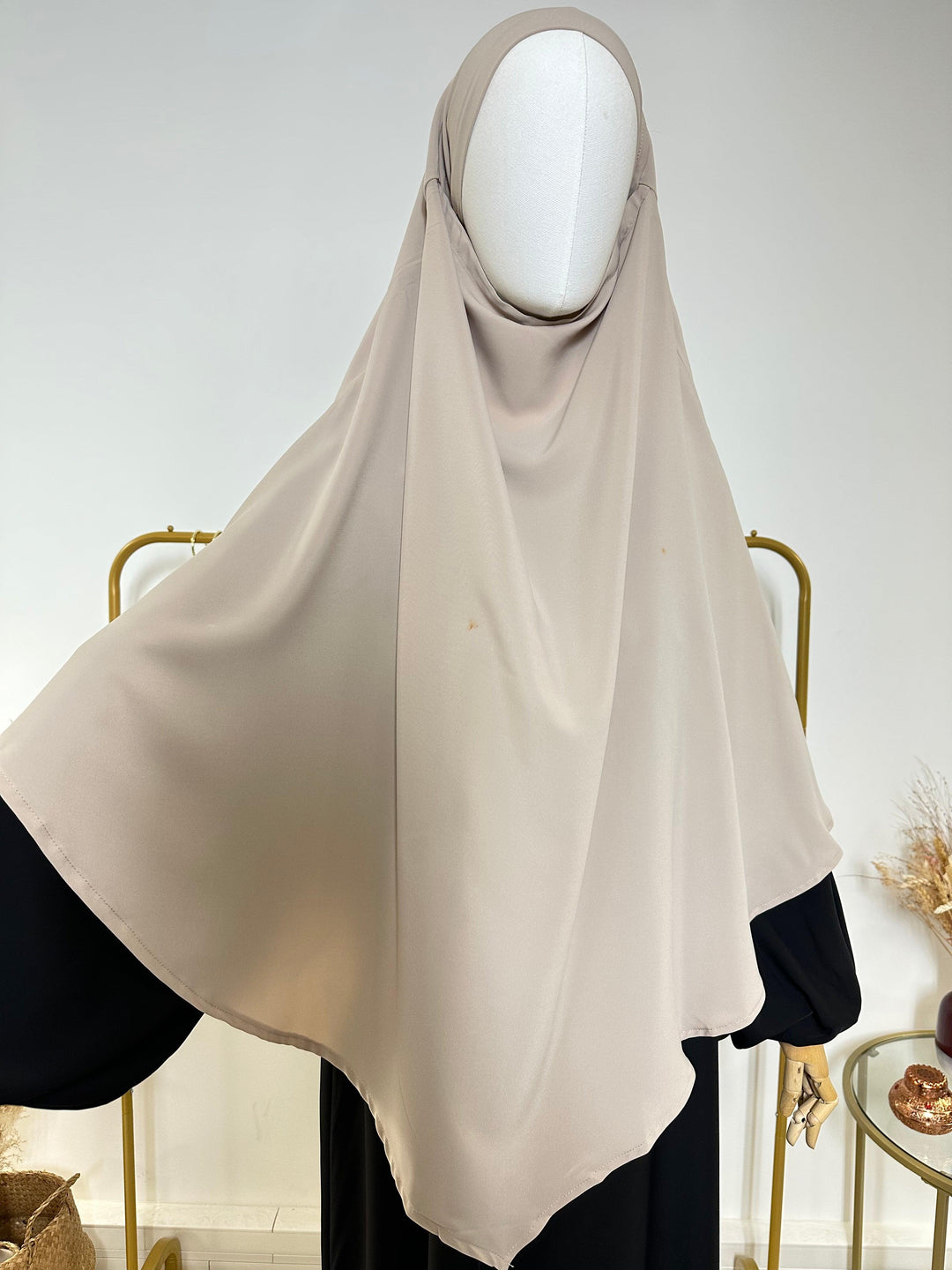 Khimar en Soie de Médine - Khimar 2 voiles - Gris - My Qamis Homme