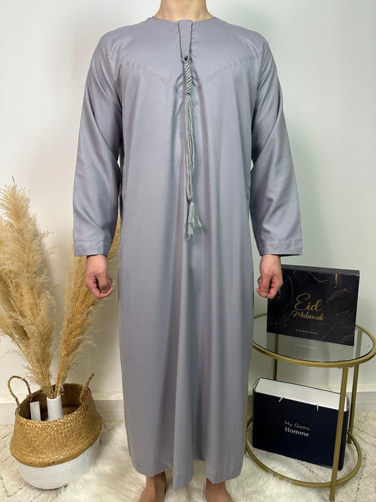 Qamis Dubai - Gris - Al Emad - My Qamis Homme