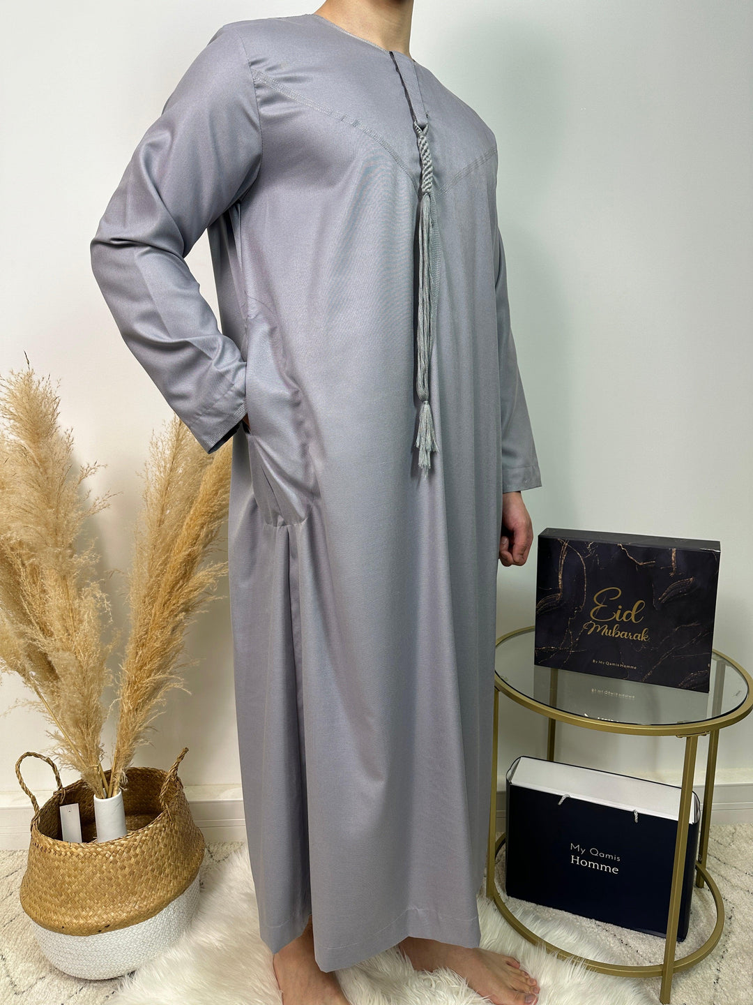 Qamis Dubai - Gris - Al Emad - My Qamis Homme