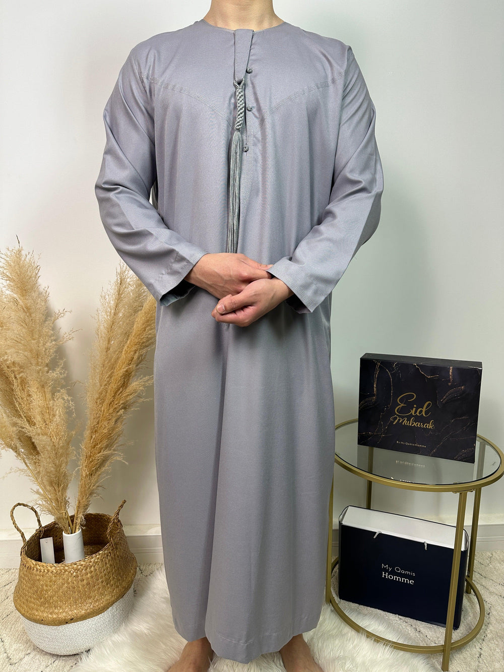 Qamis Dubai - Gris - Al Emad - My Qamis Homme