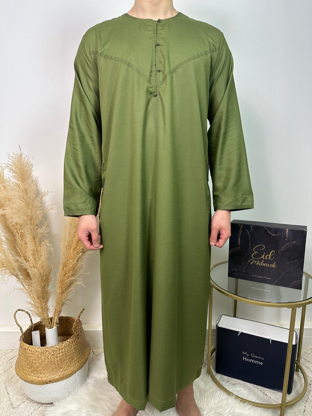 Qamis Dubai - Vert Kaki - Al Emad - My Qamis Homme