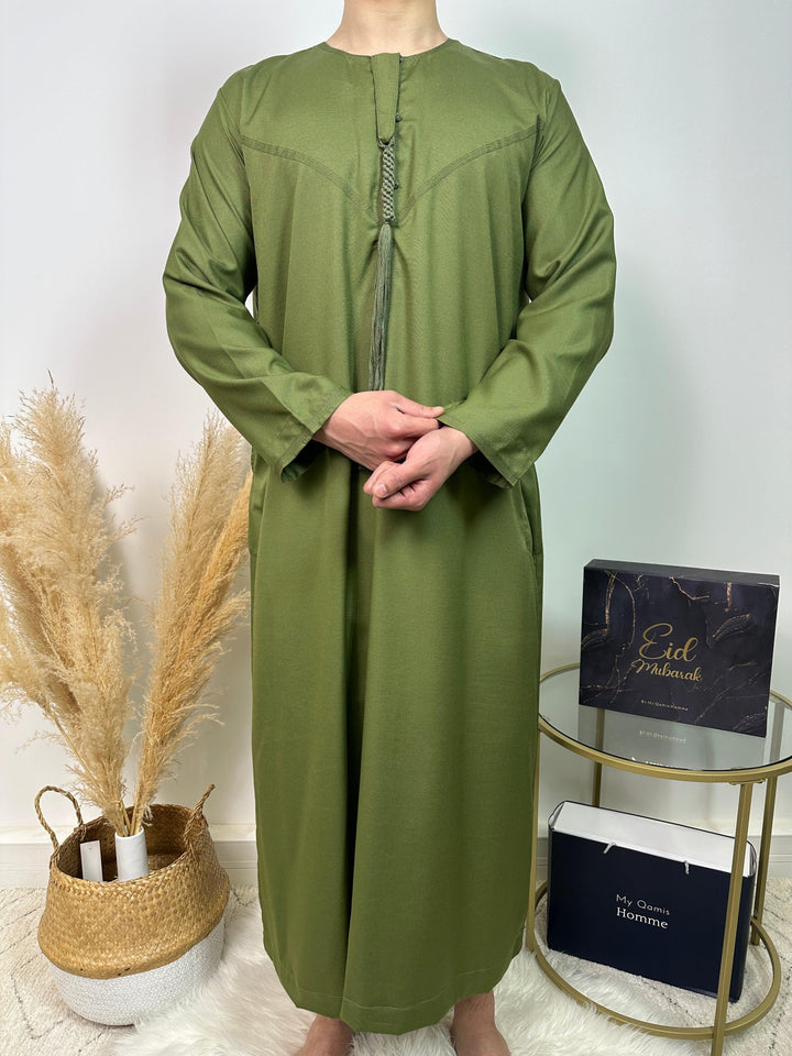 Qamis Dubai - Vert Kaki - Al Emad - My Qamis Homme