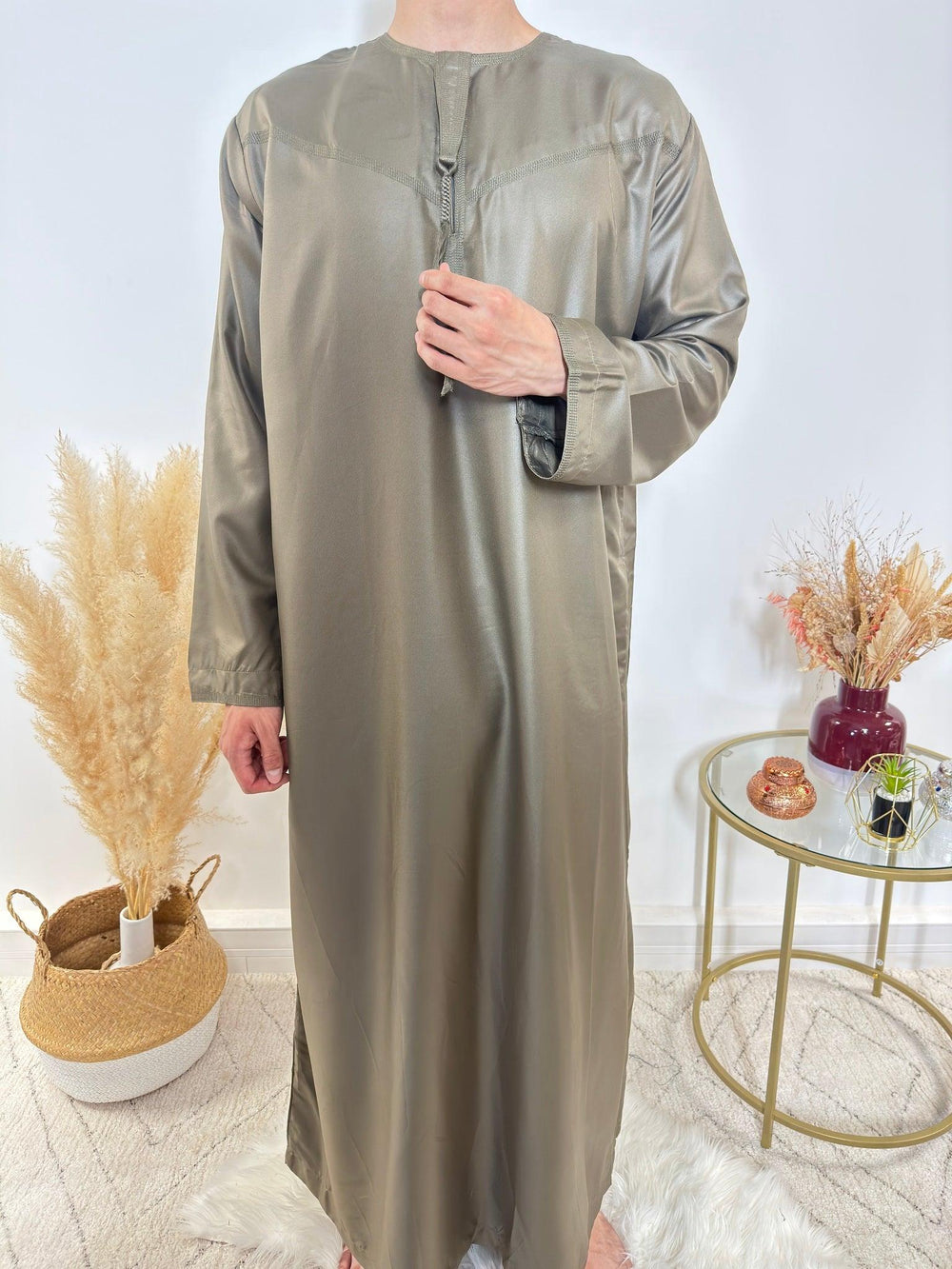 Qamis Emirati - Vert Kaki - Qamis Dubai - My Qamis Homme