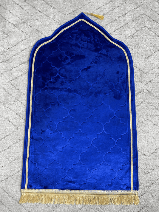 Tapis de prière épais - Bleu Royal - My Qamis Homme