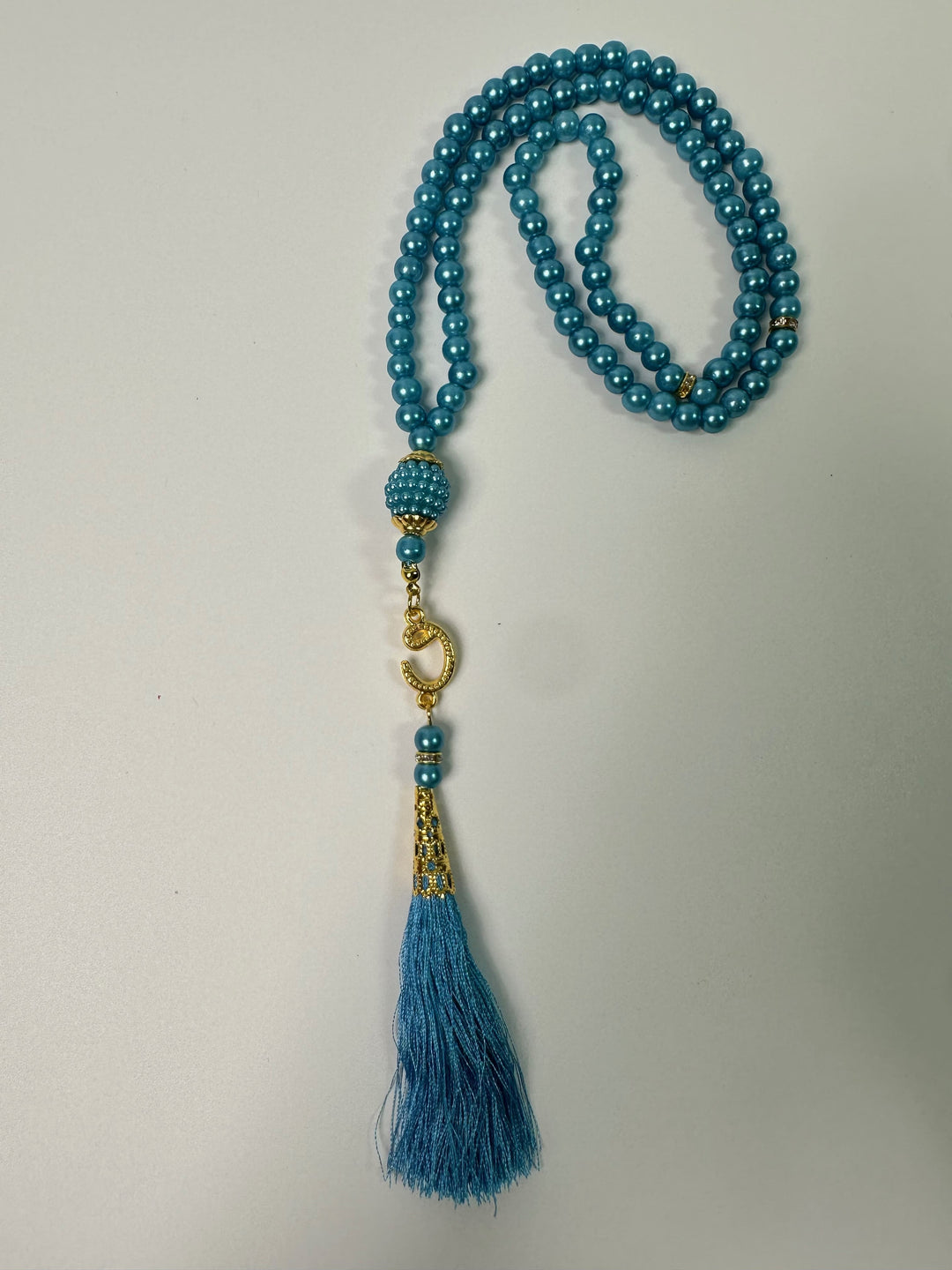 Tasbih bleu turquoise chapelet islamique pour musulman