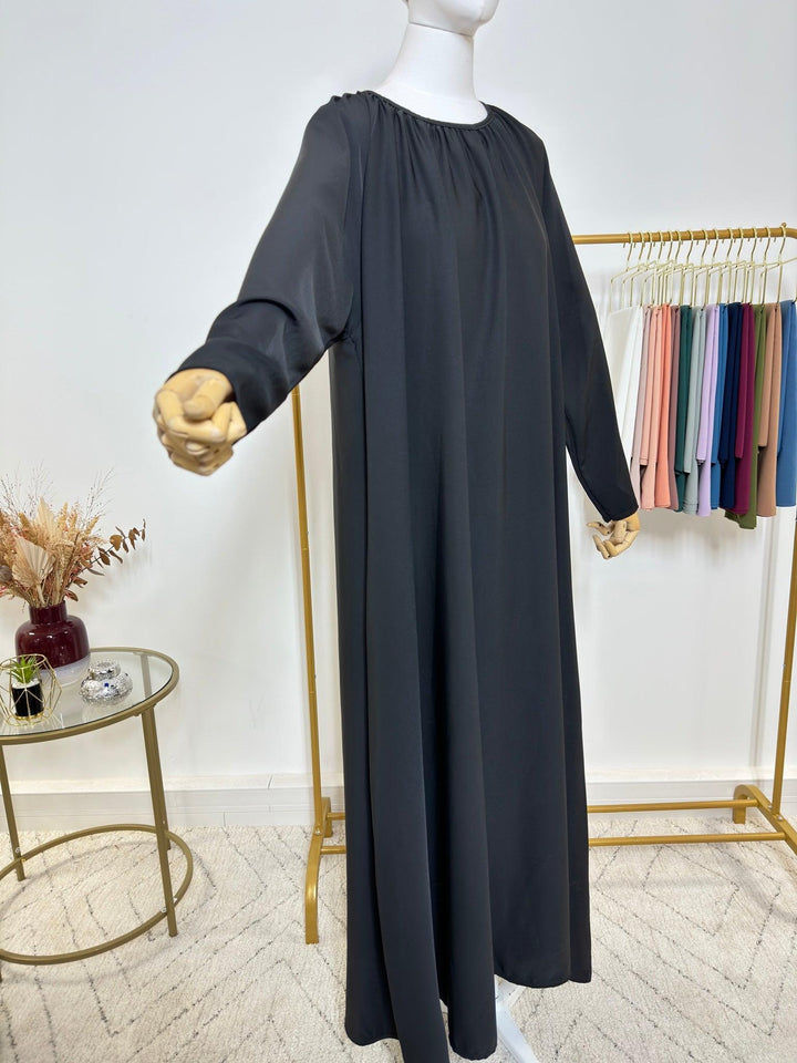 Abaya simple Jenna - Noir - My Qamis Homme