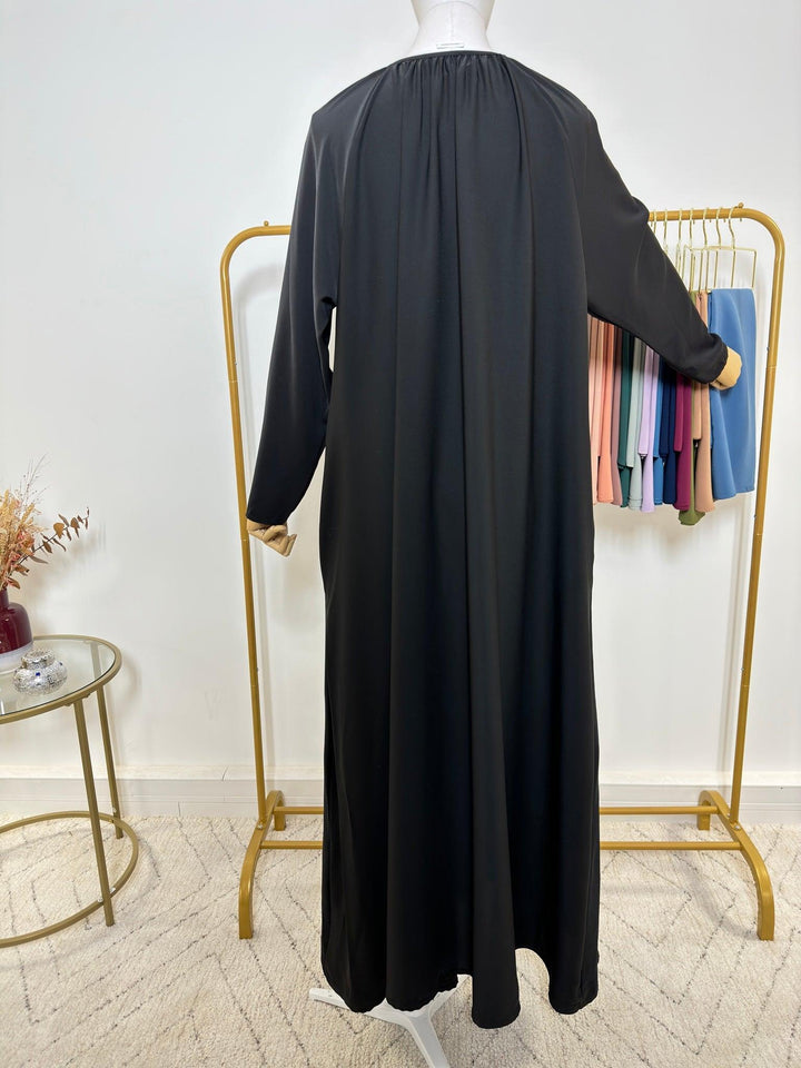 Abaya simple Jenna - Noir - My Qamis Homme
