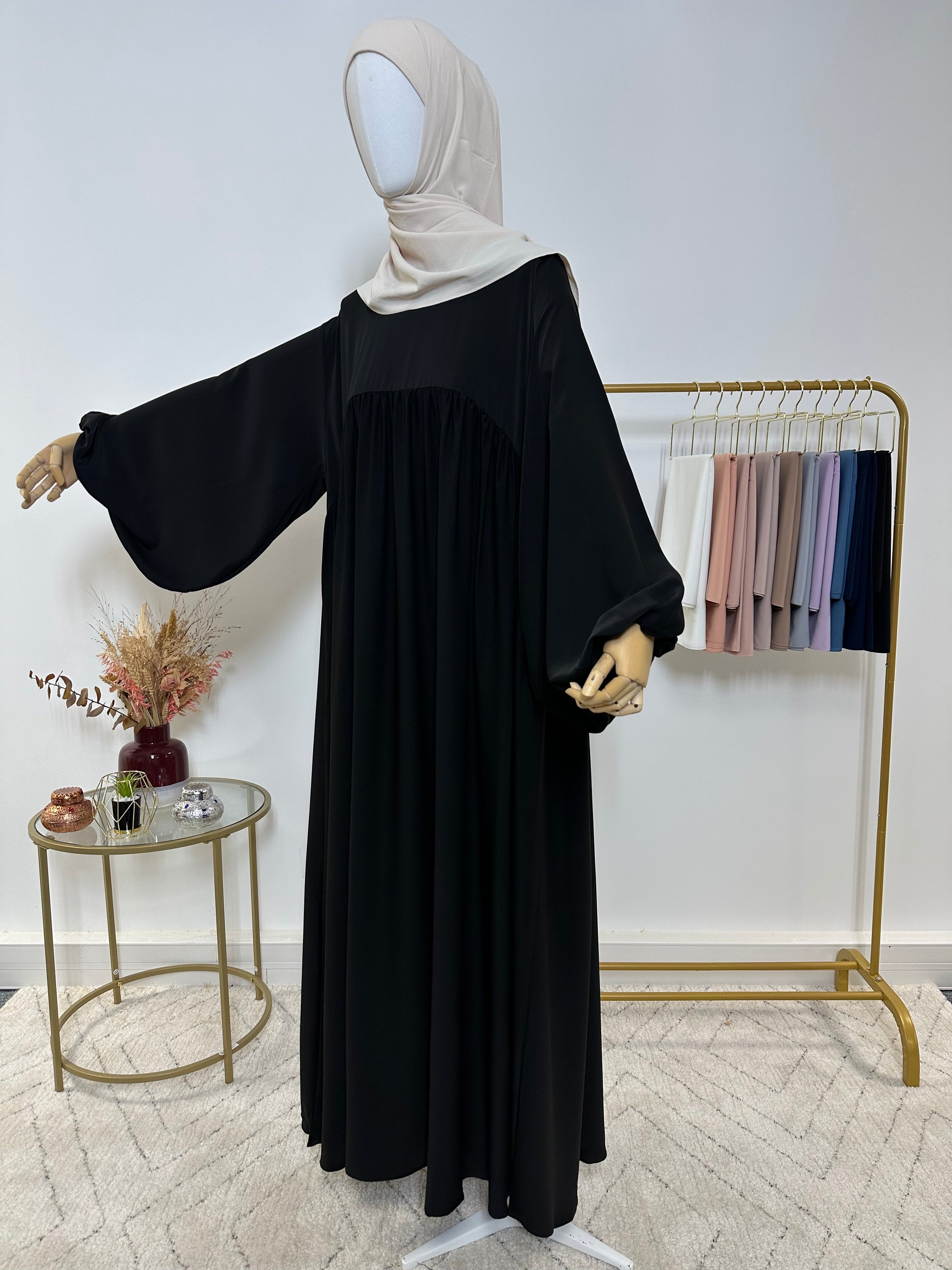 Simple sales black abaya