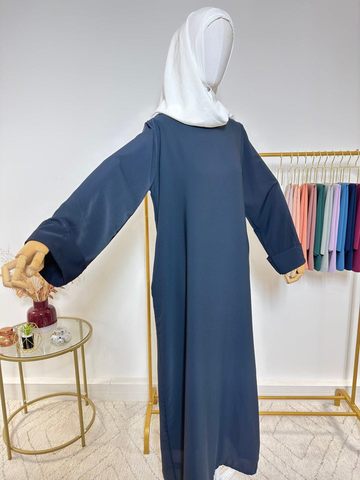 Abaya simple Leila - Bleu Marine - My Qamis Homme