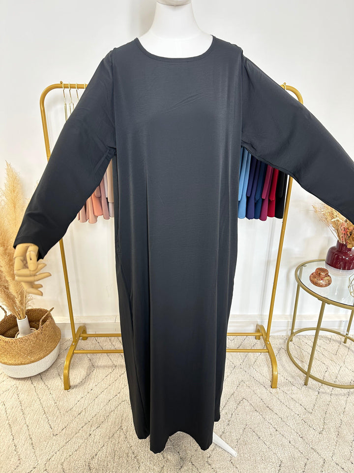 Ensemble Khimar + Abaya en Jersey Premium - Noir - My Qamis Homme