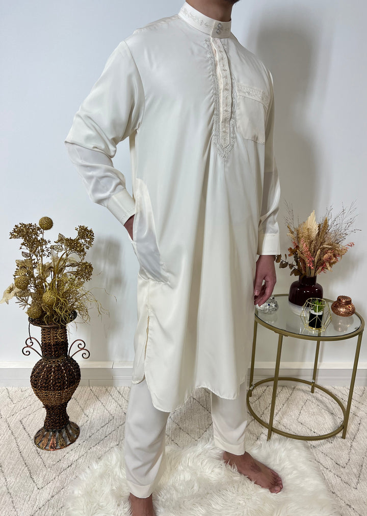 Ensemble Qamis Pakistanais deux pièces - Beige - My Qamis Homme