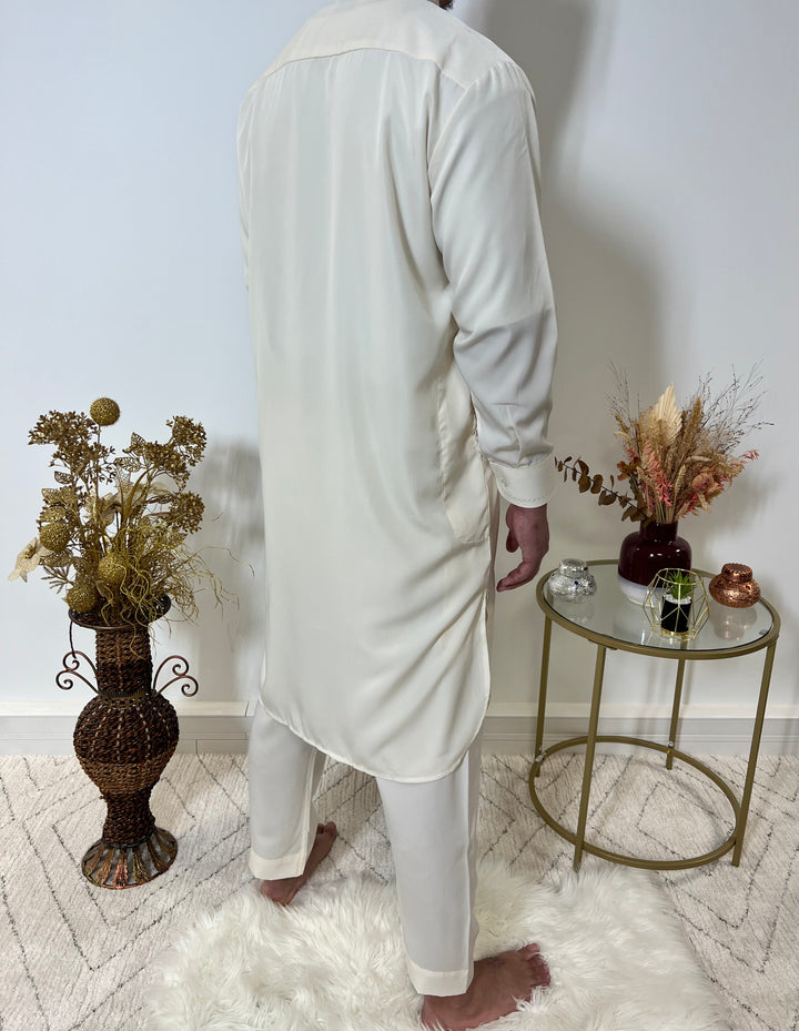 Ensemble Qamis Pakistanais deux pièces - Beige - My Qamis Homme