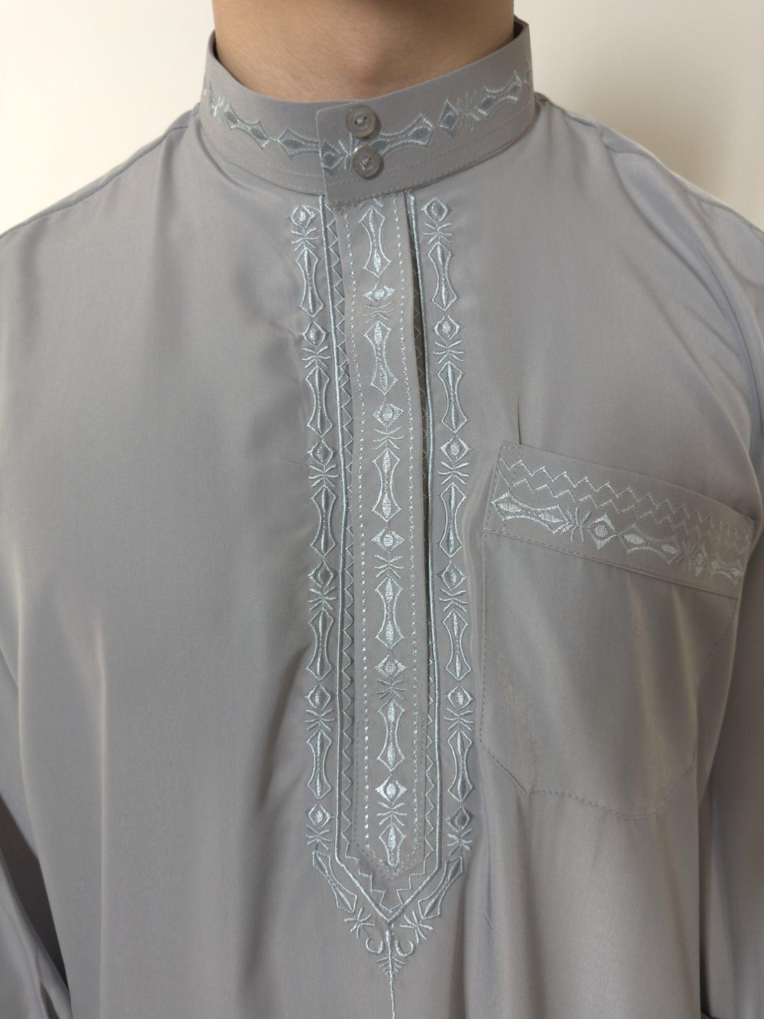 Ensemble Qamis Pakistanais deux pièces - Gris - My Qamis Homme