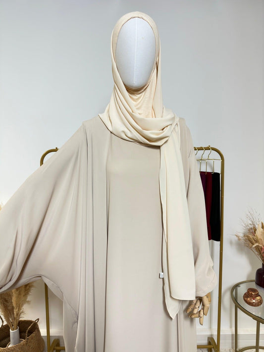 Hijab cagoule à enfiler - Beige - My Qamis Homme