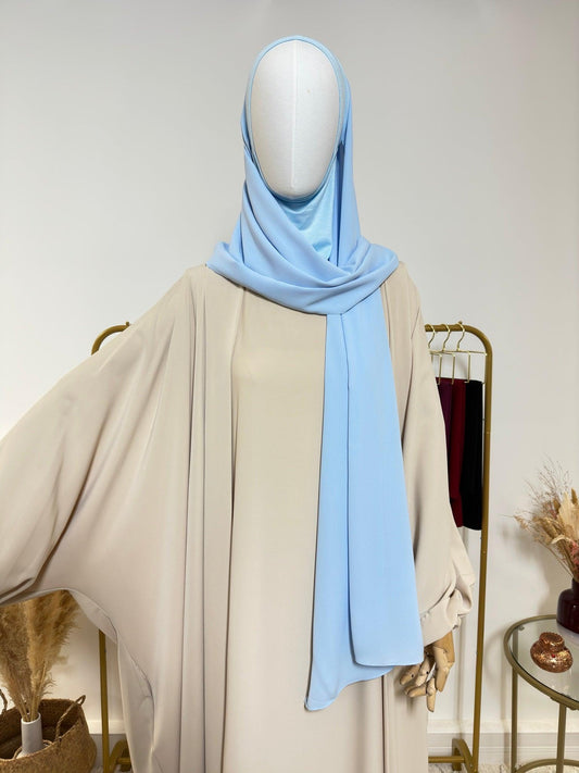 Hijab cagoule à enfiler - Bleu 6 / Bleu ciel - My Qamis Homme