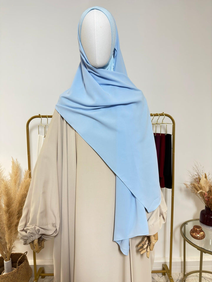 Hijab cagoule à enfiler - Bleu 6 / Bleu ciel - My Qamis Homme