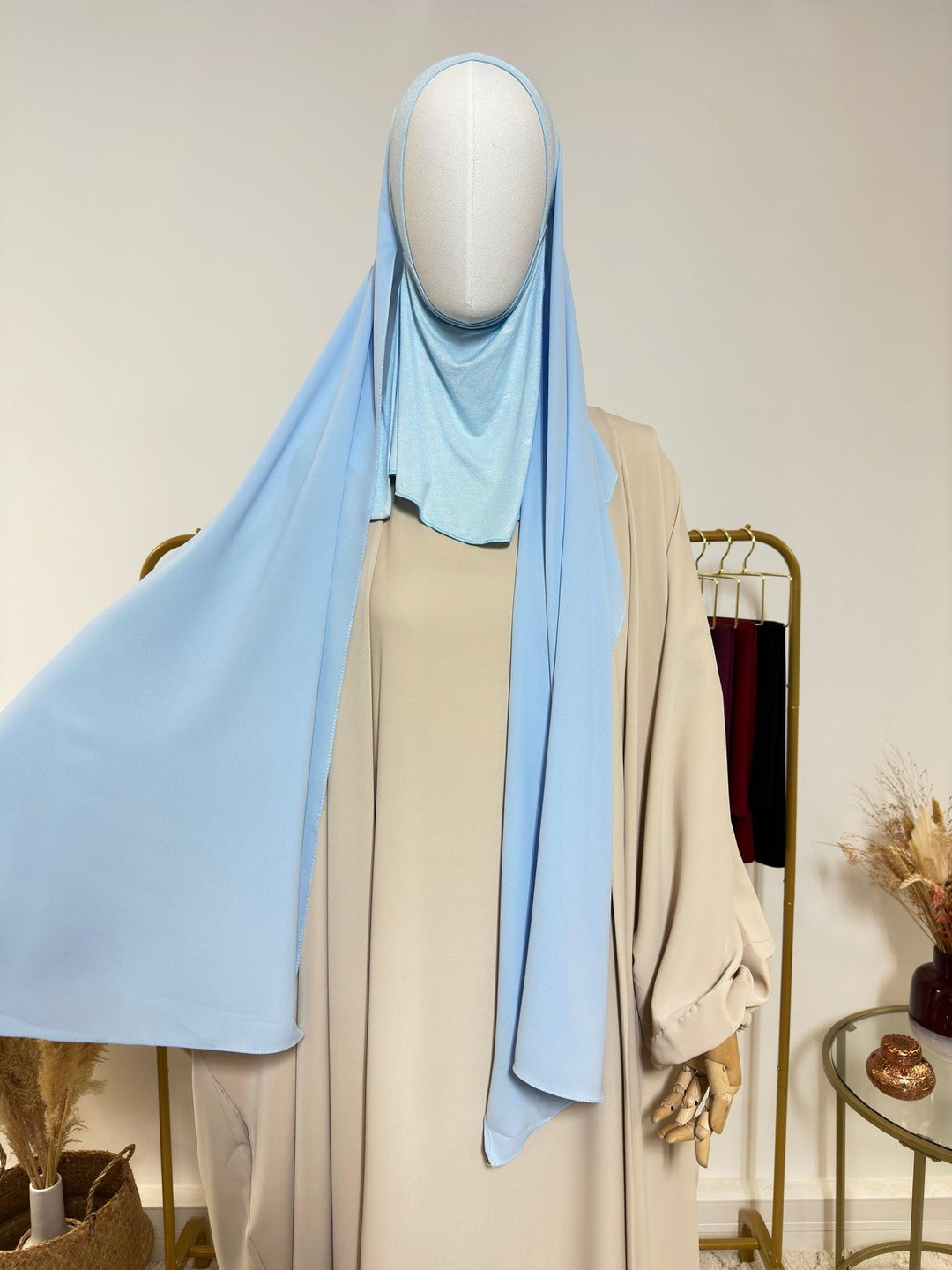 Hijab cagoule à enfiler - Bleu 6 / Bleu ciel - My Qamis Homme