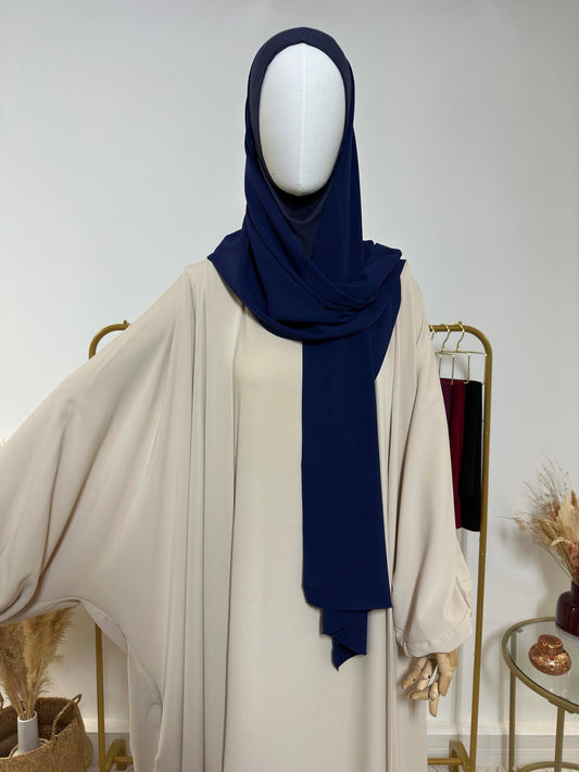 Hijab cagoule à enfiler - Bleu Marine - My Qamis Homme
