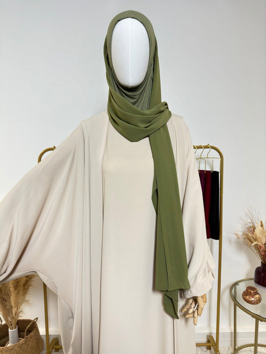 Hijab cagoule à enfiler - Vert Kaki - My Qamis Homme