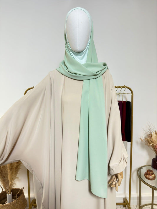 Hijab cagoule à enfiler - Vert Menthe - My Qamis Homme