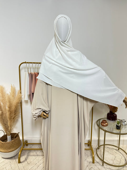 Hijab Jersey Premium - Hijab à enfiler - Blanc - My Qamis Homme