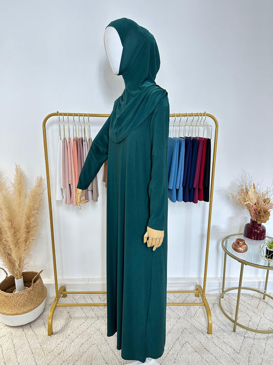 Robe de prière avec voile intégré - Vert - My Qamis Homme